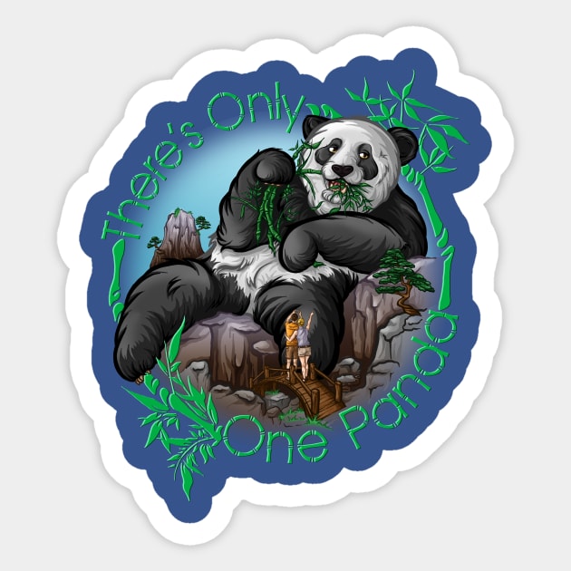 There's Only One Panda Sticker by Mobinng